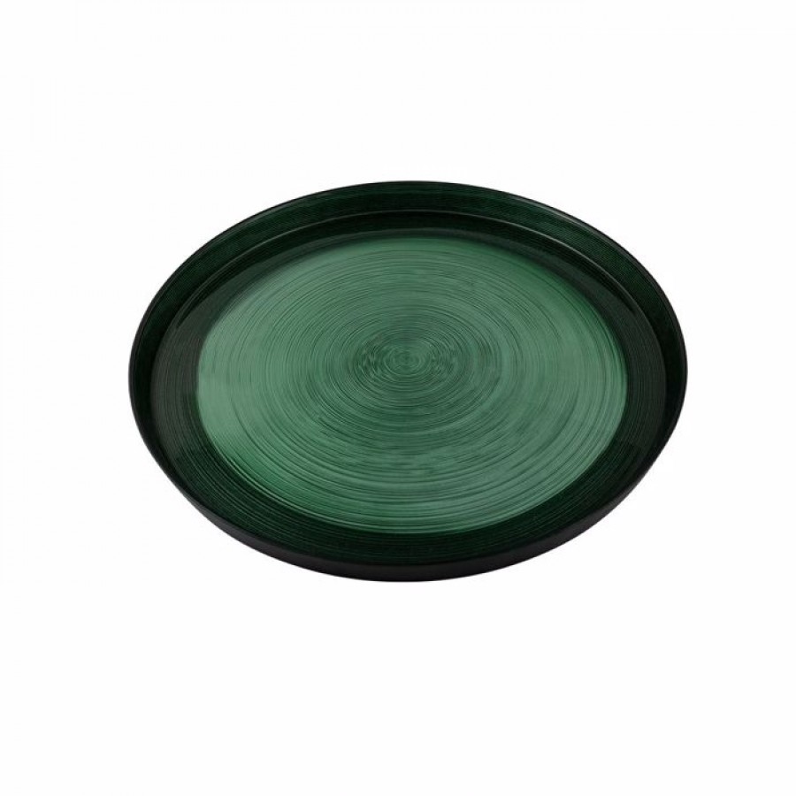 Γυάλινη Πιατέλα Σετ με Σπάτουλα Πράσινο Κυπαρισσί HFA 5460016 Δίσκοι - Πιατέλες
